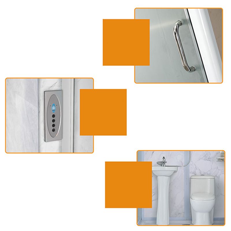 43" W X 86" H Shower Stall Semi-Frameless Rectangle Sliding Shower Kit with Base Included Clearhalo 'Bathroom Remodel & Bathroom Fixtures' 'Home Improvement' 'home_improvement' 'home_improvement_shower_stalls_enclosures' 'Shower Stalls & Enclosures' 'shower_stalls_enclosures' 'Showers & Bathtubs' 1200x1200_cc432753-a22c-4f1f-85a6-8aa8275d14fd