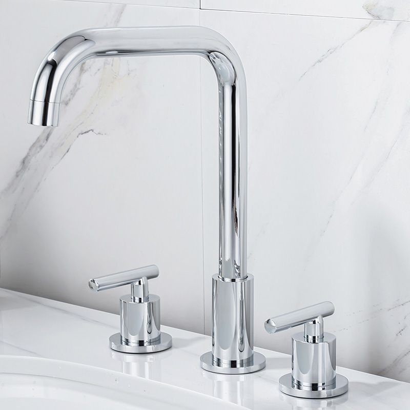 Contemporary Widespread Sink Faucet Plain High Arc Wide Spread Bathroom Faucet Clearhalo 'Bathroom Remodel & Bathroom Fixtures' 'Bathroom Sink Faucets' 'Bathroom Sinks & Faucet Components' 'bathroom_sink_faucets' 'Home Improvement' 'home_improvement' 'home_improvement_bathroom_sink_faucets' 1200x1200_cc51f369-61b9-4307-ba46-cc848d3f8839