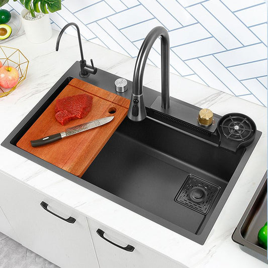 Classic Kitchen Sink Stainless Steel Drop-In Friction Resistant Kitchen Sink Clearhalo 'Home Improvement' 'home_improvement' 'home_improvement_kitchen_sinks' 'Kitchen Remodel & Kitchen Fixtures' 'Kitchen Sinks & Faucet Components' 'Kitchen Sinks' 'kitchen_sinks' 1200x1200_cc60d0fd-a158-42ba-81cd-f903e318ac94