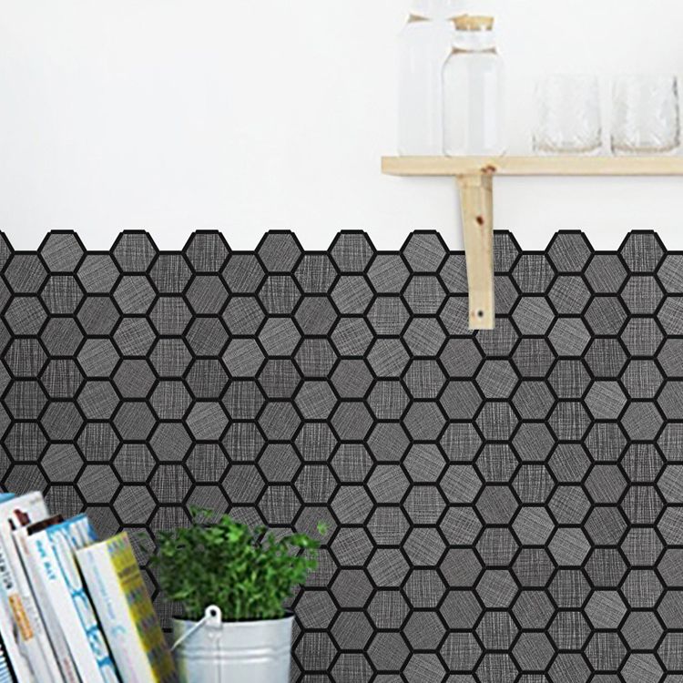 Mosaic Tile Wallpaper Hexagonal Shape Peel and Stick Backsplash Clearhalo 'Flooring 'Home Improvement' 'home_improvement' 'home_improvement_peel_stick_blacksplash' 'Peel & Stick Backsplash Tile' 'peel_stick_blacksplash' 'Walls & Ceilings' Walls and Ceiling' 1200x1200_cc683546-4f6f-4eb2-8cff-fb1a83120e04
