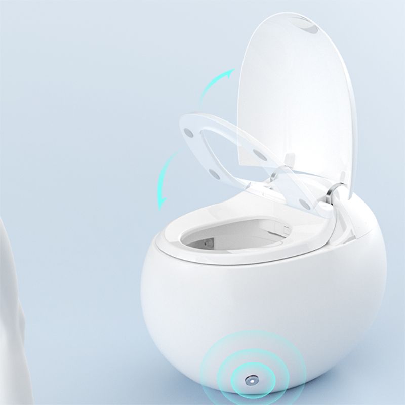 Contemporary White Round Foot Sensor Ceramic Deodorizing Floor Mount Bidet Clearhalo 'Bathroom Remodel & Bathroom Fixtures' 'Bidets' 'Home Improvement' 'home_improvement' 'home_improvement_bidets' 'Toilets & Bidets' 1200x1200_cc740973-c8e2-4d42-ad95-ce09410a6918