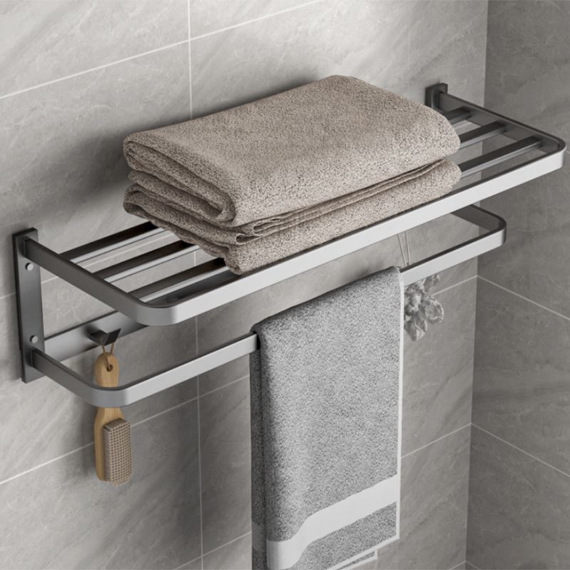 Modern Grey Bathroom Accessory Kit Paper Holder Bath Shelf Bath Hardware Set Clearhalo 'Bathroom Hardware Sets' 'Bathroom Hardware' 'Bathroom Remodel & Bathroom Fixtures' 'bathroom_hardware_sets' 'Home Improvement' 'home_improvement' 'home_improvement_bathroom_hardware_sets' 1200x1200_cc885ea4-c39b-4279-814c-c22b2d997a70