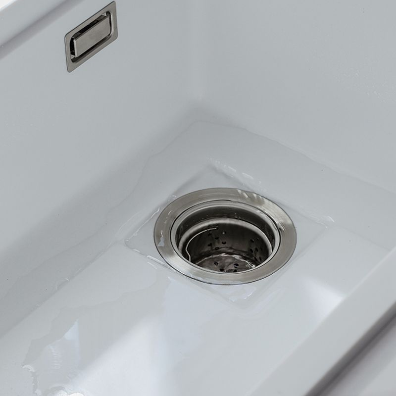 Quartz Kitchen Sink Modern 1-Bowl White Kitchen Sink with Rectangular Shape Clearhalo 'Home Improvement' 'home_improvement' 'home_improvement_kitchen_sinks' 'Kitchen Remodel & Kitchen Fixtures' 'Kitchen Sinks & Faucet Components' 'Kitchen Sinks' 'kitchen_sinks' 1200x1200_cc890c38-3487-47e2-bb0c-0d3823737fb8