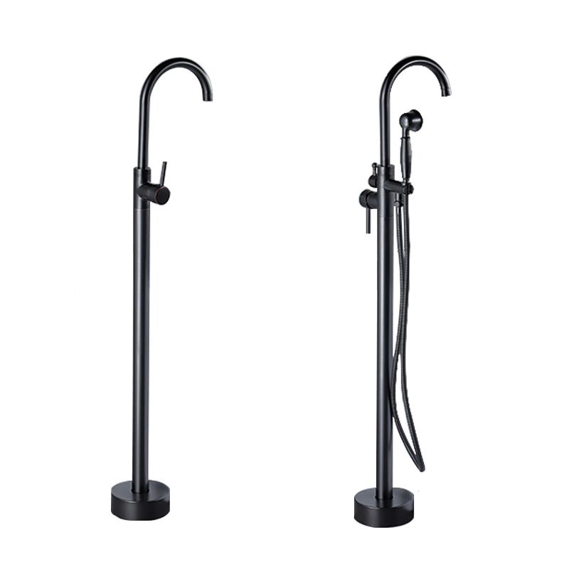 Modern Freestanding Tub Filler Trim Brass Floor Mounted Freestanding Bathtub Faucet Clearhalo 'Bathroom Remodel & Bathroom Fixtures' 'Bathtub Faucets' 'bathtub_faucets' 'Home Improvement' 'home_improvement' 'home_improvement_bathtub_faucets' 1200x1200_cc930738-b820-4183-b1fa-bad1a0e3517b