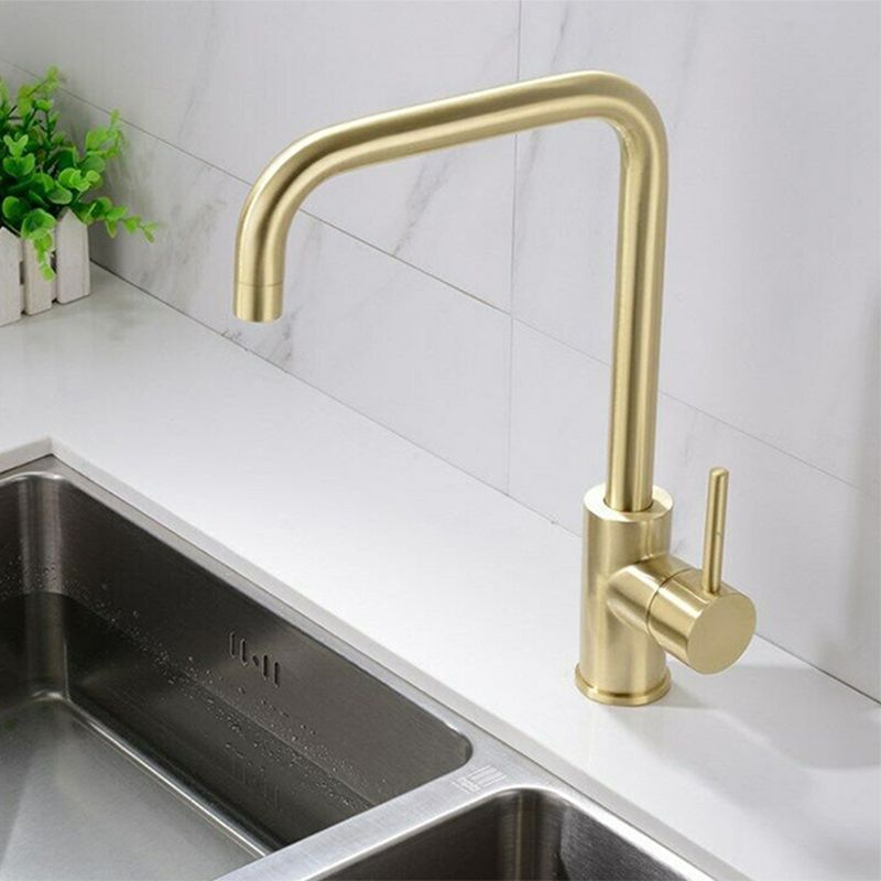 Traditional 1-Hole Pull Down Kitchen Faucet Single Handle Faucet Clearhalo 'Home Improvement' 'home_improvement' 'home_improvement_kitchen_faucets' 'Kitchen Faucets' 'Kitchen Remodel & Kitchen Fixtures' 'Kitchen Sinks & Faucet Components' 'kitchen_faucets' 1200x1200_cc958354-b70d-4931-b739-82f3112d7d1c