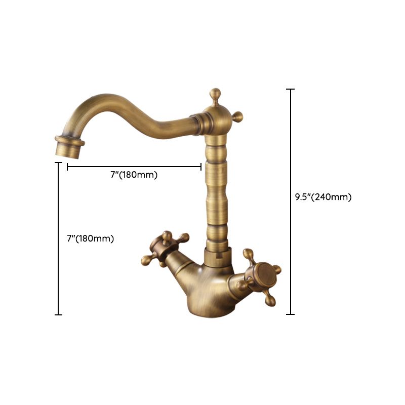 Industrial Wide Spread Bathroom Faucet 1-Handle Lavatory Faucet Clearhalo 'Bathroom Remodel & Bathroom Fixtures' 'Bathroom Sink Faucets' 'Bathroom Sinks & Faucet Components' 'bathroom_sink_faucets' 'Home Improvement' 'home_improvement' 'home_improvement_bathroom_sink_faucets' 1200x1200_cc97811c-7fbb-4362-8e40-12cf247b6716
