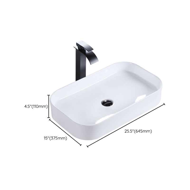 Modern Bathroom Sink Porcelain Rectangular Pop-Up Drain and Drain Assembly Basin Sink Clearhalo 'Bathroom Remodel & Bathroom Fixtures' 'Bathroom Sinks & Faucet Components' 'Bathroom Sinks' 'bathroom_sink' 'Home Improvement' 'home_improvement' 'home_improvement_bathroom_sink' 1200x1200_cc9efb2a-130d-48b4-af07-a8921a53ceca