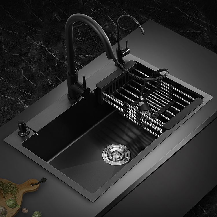 Modern Style Kitchen Sink Overflow Hole Design Stainless Steel Kitchen Sink Clearhalo 'Home Improvement' 'home_improvement' 'home_improvement_kitchen_sinks' 'Kitchen Remodel & Kitchen Fixtures' 'Kitchen Sinks & Faucet Components' 'Kitchen Sinks' 'kitchen_sinks' 1200x1200_ccb6b1aa-9b3c-4406-b002-65e02e6d86b8