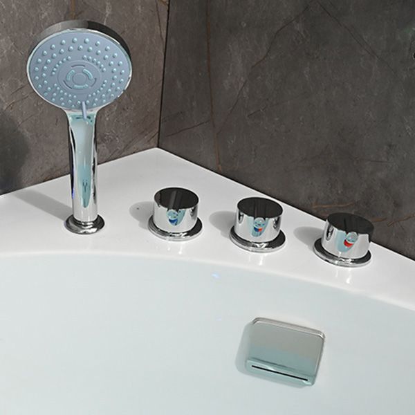 Modern Corner White Bath Acrylic Soaking Center-Back Bathtub Clearhalo 'Bathroom Remodel & Bathroom Fixtures' 'Bathtubs' 'Home Improvement' 'home_improvement' 'home_improvement_bathtubs' 'Showers & Bathtubs' 1200x1200_ccba0025-77cd-4d74-bae6-276829771702