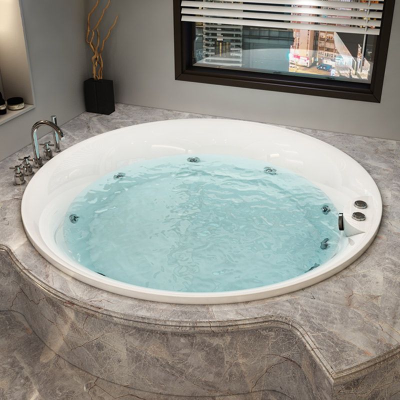 Modern Acrylic Drop-in Bathtub Oval Bath Tub for Home in White Clearhalo 'Bathroom Remodel & Bathroom Fixtures' 'Bathtubs' 'Home Improvement' 'home_improvement' 'home_improvement_bathtubs' 'Showers & Bathtubs' 1200x1200_ccbae68d-416c-48a3-915e-417b06c289c6