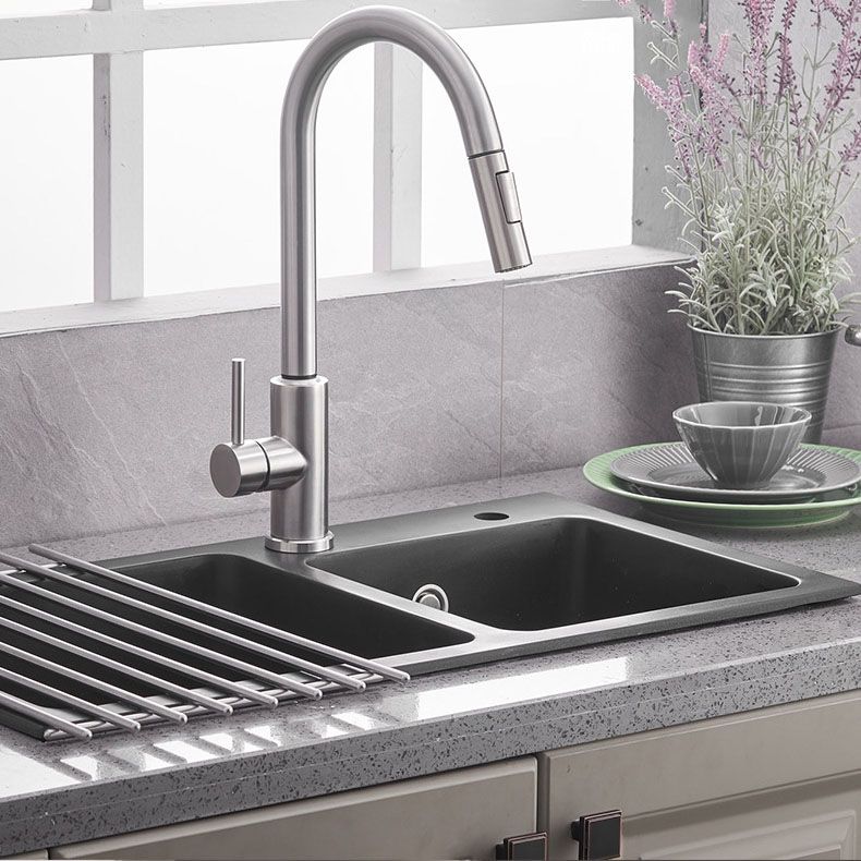 1-Handle Faucet Touch Stainless Steel with Water Dispenser Standard Kitchen Faucet Clearhalo 'Home Improvement' 'home_improvement' 'home_improvement_kitchen_faucets' 'Kitchen Faucets' 'Kitchen Remodel & Kitchen Fixtures' 'Kitchen Sinks & Faucet Components' 'kitchen_faucets' 1200x1200_ccc43d11-fe17-4935-a496-00523afbeb5f