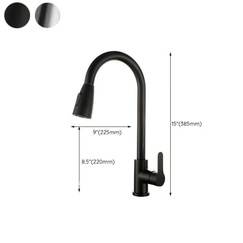 Modern 1-Handle 1-Hole Faucet Stainless Steel with Pull out Sprayer Faucet Clearhalo 'Home Improvement' 'home_improvement' 'home_improvement_kitchen_faucets' 'Kitchen Faucets' 'Kitchen Remodel & Kitchen Fixtures' 'Kitchen Sinks & Faucet Components' 'kitchen_faucets' 1200x1200_ccce55f8-05b6-4ce9-93f3-a06cedf33a7f