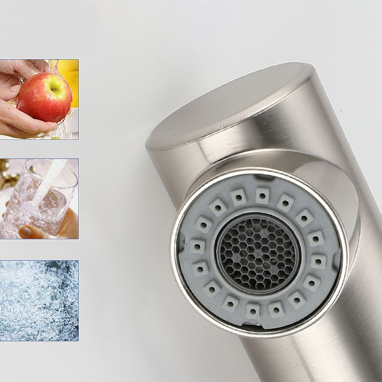 Kitchen Faucet Rod Handle Cold and Hot Controlled Kitchen Faucet Clearhalo 'Home Improvement' 'home_improvement' 'home_improvement_kitchen_faucets' 'Kitchen Faucets' 'Kitchen Remodel & Kitchen Fixtures' 'Kitchen Sinks & Faucet Components' 'kitchen_faucets' 1200x1200_ccd19dec-f21c-4aed-a2d5-45704a603cb8