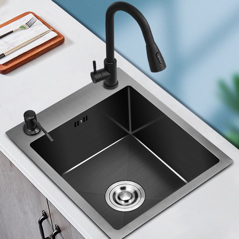 Stainless Steel Kitchen Sink Modern Bar Sink with Drain Strainer Kit Clearhalo 'Home Improvement' 'home_improvement' 'home_improvement_kitchen_sinks' 'Kitchen Remodel & Kitchen Fixtures' 'Kitchen Sinks & Faucet Components' 'Kitchen Sinks' 'kitchen_sinks' 1200x1200_ccfcaf77-6de9-4881-be99-21644e25102a