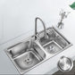 Contemporary Style Kitchen Sink Stainless Steel Kitchen Double Sink with Soundproofing Clearhalo 'Home Improvement' 'home_improvement' 'home_improvement_kitchen_sinks' 'Kitchen Remodel & Kitchen Fixtures' 'Kitchen Sinks & Faucet Components' 'Kitchen Sinks' 'kitchen_sinks' 1200x1200_cd072b36-85ec-480a-b857-31754e4ae04f