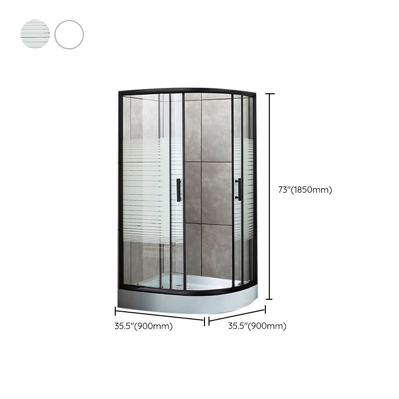 Contemporary Shower Stall Semicircle Metal Framed Shower Stall Clearhalo 'Bathroom Remodel & Bathroom Fixtures' 'Home Improvement' 'home_improvement' 'home_improvement_shower_stalls_enclosures' 'Shower Stalls & Enclosures' 'shower_stalls_enclosures' 'Showers & Bathtubs' 1200x1200_cd13df04-259c-43e4-9d86-43db2c6a052e