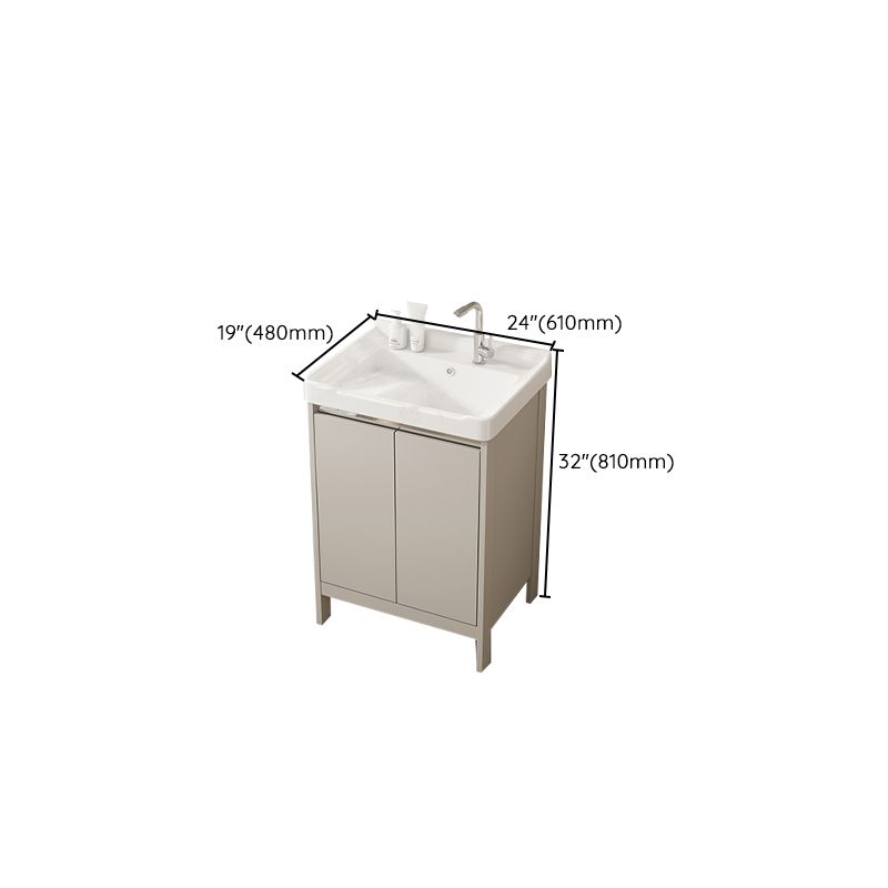 Rectangular Freestanding Bathroom Vanity Modern Gray Single-Sink Vanity Set Clearhalo 'Bathroom Remodel & Bathroom Fixtures' 'Bathroom Vanities' 'bathroom_vanities' 'Home Improvement' 'home_improvement' 'home_improvement_bathroom_vanities' 1200x1200_cd1a97bf-bc3a-4f45-917c-43f37bd20fe2