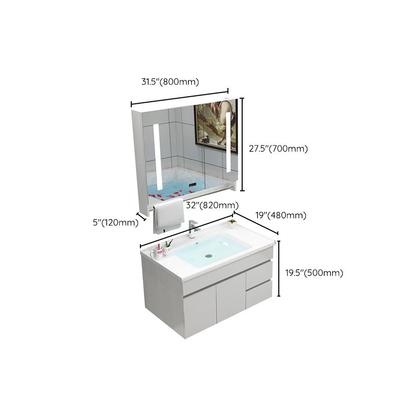 Modern Bathroom Vanity Sink Drawers Rectangular Faucet Mirror Bathroom Vanity Set Clearhalo 'Bathroom Remodel & Bathroom Fixtures' 'Bathroom Vanities' 'bathroom_vanities' 'Home Improvement' 'home_improvement' 'home_improvement_bathroom_vanities' 1200x1200_cd2ff809-c6f5-421a-8d7f-b945c94d45de