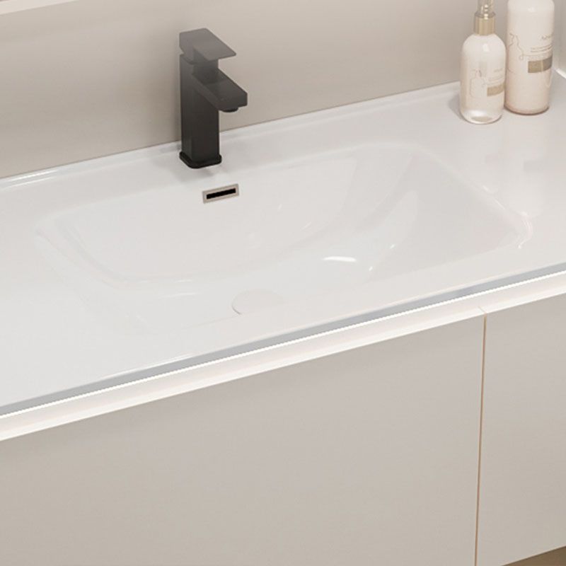 Wall Mount Modern Bathroom Sink Vanity with Mirror Faucet Sink Clearhalo 'Bathroom Remodel & Bathroom Fixtures' 'Bathroom Vanities' 'bathroom_vanities' 'Home Improvement' 'home_improvement' 'home_improvement_bathroom_vanities' 1200x1200_cd440c4b-3b7c-423e-97dc-c9c583537080