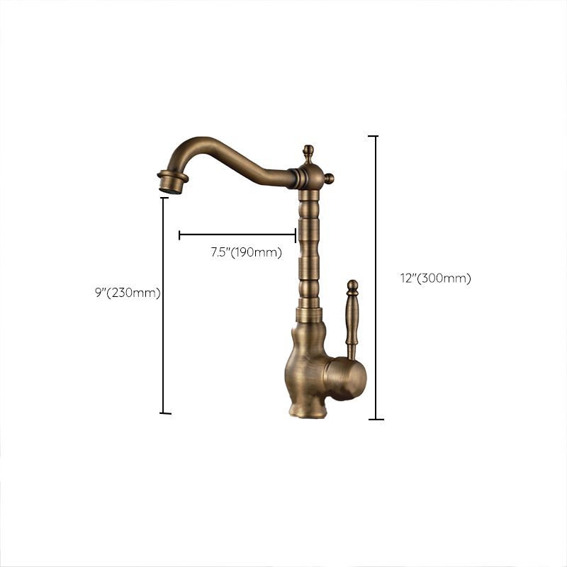 Traditional Single Level Kitchen Faucet Lead Free Standard Faucet Clearhalo 'Home Improvement' 'home_improvement' 'home_improvement_kitchen_faucets' 'Kitchen Faucets' 'Kitchen Remodel & Kitchen Fixtures' 'Kitchen Sinks & Faucet Components' 'kitchen_faucets' 1200x1200_cd4bb331-2ed8-4bc6-9fdd-a9d8e962dd5f