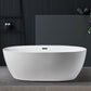 Modern Freestanding Soaking Bathtub Acrylic 23.62" Tall White Bathtub Clearhalo 'Bathroom Remodel & Bathroom Fixtures' 'Bathtubs' 'Home Improvement' 'home_improvement' 'home_improvement_bathtubs' 'Showers & Bathtubs' 1200x1200_cd529e46-618a-4b98-8678-efb18a70e769