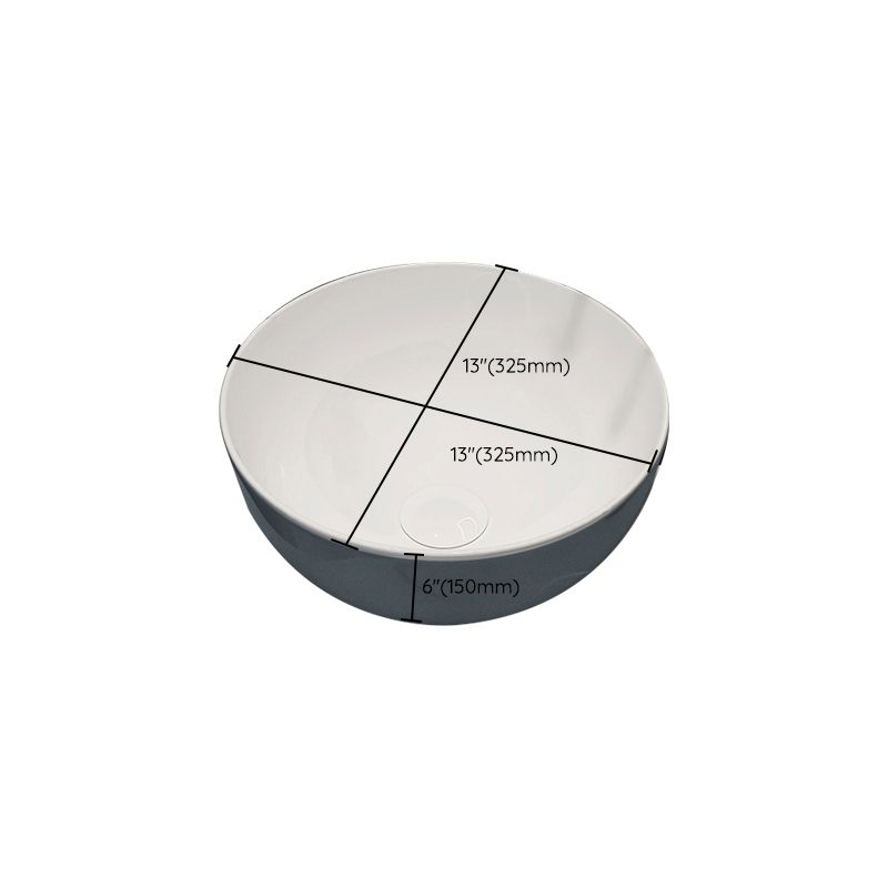 Modern Style Vessel Bathroom Sink Round Ceramic Vessel Bathroom Sink Clearhalo 'Bathroom Remodel & Bathroom Fixtures' 'Bathroom Sinks & Faucet Components' 'Bathroom Sinks' 'bathroom_sink' 'Home Improvement' 'home_improvement' 'home_improvement_bathroom_sink' 1200x1200_cd558158-e287-4f88-873f-b60d279c5ead