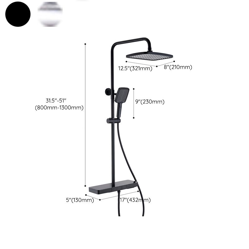 Knob Handle Shower Set Shower Hose Wall Mounted Copper Shower Set with Handshower Clearhalo 'Bathroom Remodel & Bathroom Fixtures' 'Home Improvement' 'home_improvement' 'home_improvement_shower_faucets' 'Shower Faucets & Systems' 'shower_faucets' 'Showers & Bathtubs Plumbing' 'Showers & Bathtubs' 1200x1200_cd5934f5-37b7-46c4-83e4-596d215550f7