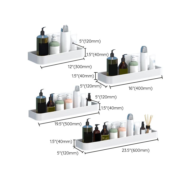 White 2-Piece Bathroom Hardware Modern Bathroom Accessory Set, Bath Shelf Clearhalo 'Bathroom Hardware Sets' 'Bathroom Hardware' 'Bathroom Remodel & Bathroom Fixtures' 'bathroom_hardware_sets' 'Home Improvement' 'home_improvement' 'home_improvement_bathroom_hardware_sets' 1200x1200_cd64a99a-7b79-43cc-a927-200a30b1e8bd