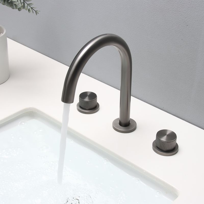 Widespread Bathroom Faucet Knob Handle Swivel Spout High-Arc Faucet Clearhalo 'Bathroom Remodel & Bathroom Fixtures' 'Bathroom Sink Faucets' 'Bathroom Sinks & Faucet Components' 'bathroom_sink_faucets' 'Home Improvement' 'home_improvement' 'home_improvement_bathroom_sink_faucets' 1200x1200_cd687b66-3dbc-4a16-a69f-eddda3d8ed21
