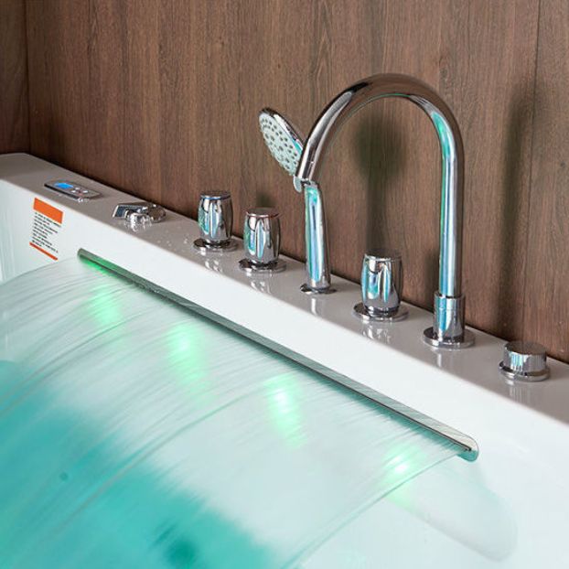 Acrylic Modern Bathtub Freestanding White Jets Included Bath Clearhalo 'Bathroom Remodel & Bathroom Fixtures' 'Bathtubs' 'Home Improvement' 'home_improvement' 'home_improvement_bathtubs' 'Showers & Bathtubs' 1200x1200_cd70eb2b-a4ca-4e26-a047-dd8640125b74