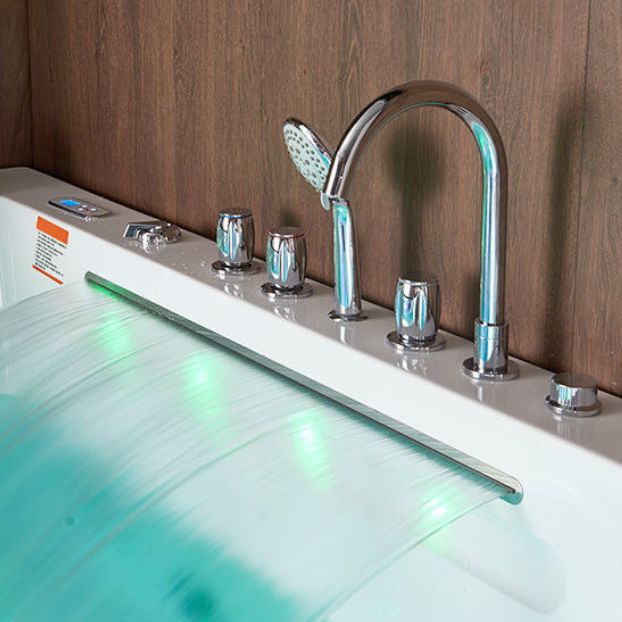 Acrylic Modern Bathtub Freestanding White Jets Included Bath Clearhalo 'Bathroom Remodel & Bathroom Fixtures' 'Bathtubs' 'Home Improvement' 'home_improvement' 'home_improvement_bathtubs' 'Showers & Bathtubs' 1200x1200_cd70eb2b-a4ca-4e26-a047-dd8640125b74