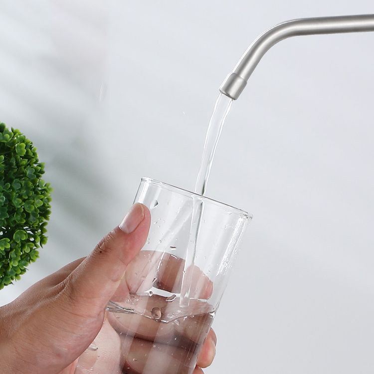 Modern Single Level Bar Faucet 1 Hole No Sensor Kitchen Faucet Clearhalo 'Home Improvement' 'home_improvement' 'home_improvement_kitchen_faucets' 'Kitchen Faucets' 'Kitchen Remodel & Kitchen Fixtures' 'Kitchen Sinks & Faucet Components' 'kitchen_faucets' 1200x1200_cd85feea-5b26-486a-9268-9fa40ee26ca5