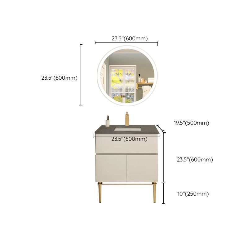 Modern Bathroom Vanity Set Limestone Top with Drawers and Basin Clearhalo 'Bathroom Remodel & Bathroom Fixtures' 'Bathroom Vanities' 'bathroom_vanities' 'Home Improvement' 'home_improvement' 'home_improvement_bathroom_vanities' 1200x1200_cd909837-837a-4830-adbc-dfc89f621486