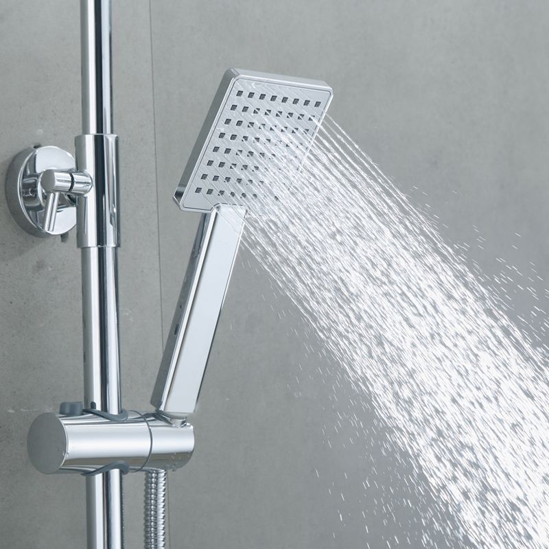 Square Shower Head Combo Large Shower Head with Handheld Shower Head Clearhalo 'Bathroom Remodel & Bathroom Fixtures' 'Home Improvement' 'home_improvement' 'home_improvement_shower_heads' 'Shower Heads' 'shower_heads' 'Showers & Bathtubs Plumbing' 'Showers & Bathtubs' 1200x1200_cd92d914-0796-4577-8574-be0bc17e8592