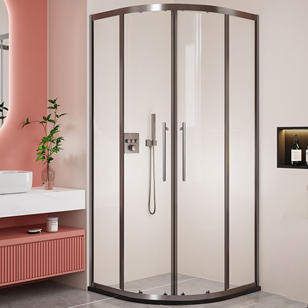 Double Sliding Easy Clean Glass Shower Stall Clear Framed Shower Enclosure Clearhalo 'Bathroom Remodel & Bathroom Fixtures' 'Home Improvement' 'home_improvement' 'home_improvement_shower_stalls_enclosures' 'Shower Stalls & Enclosures' 'shower_stalls_enclosures' 'Showers & Bathtubs' 1200x1200_cd97c5f8-11ba-48e6-be49-d42f815abda1