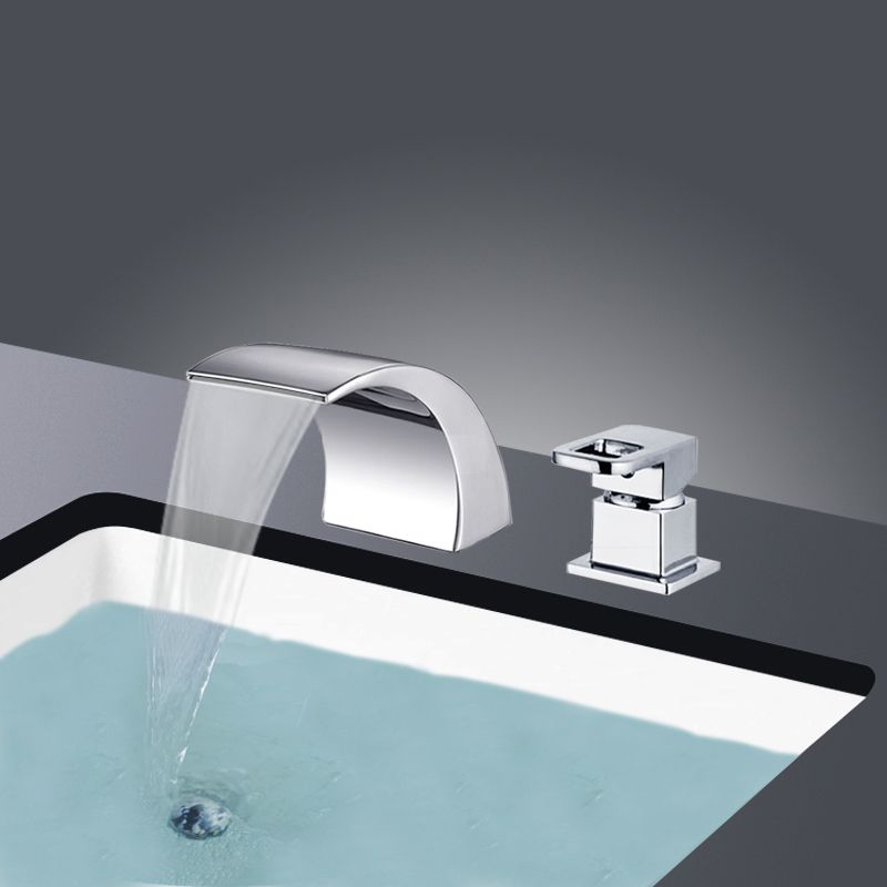 Modern Brass Roman Bathtub Faucet Waterfall Spout Tub Faucet Clearhalo 'Bathroom Remodel & Bathroom Fixtures' 'Bathtub Faucets' 'bathtub_faucets' 'Home Improvement' 'home_improvement' 'home_improvement_bathtub_faucets' 1200x1200_cd997cd7-2886-4a88-b999-3115fd496bd0