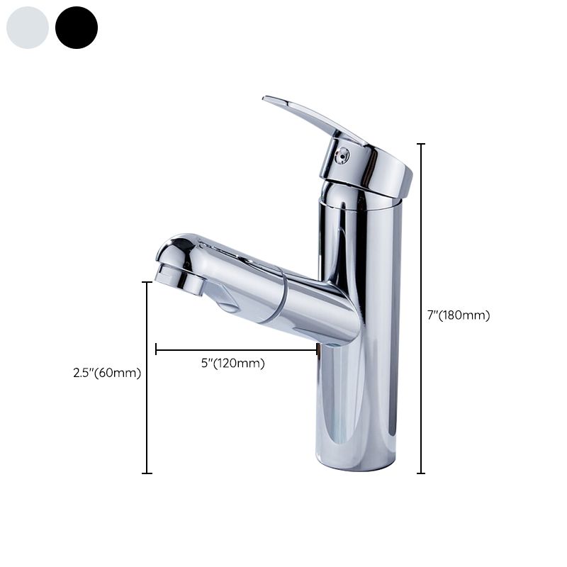 Contemporary Style Faucets Single Lever Handle Swivel Spout Faucets Clearhalo 'Bathroom Remodel & Bathroom Fixtures' 'Bathroom Sink Faucets' 'Bathroom Sinks & Faucet Components' 'bathroom_sink_faucets' 'Home Improvement' 'home_improvement' 'home_improvement_bathroom_sink_faucets' 1200x1200_cd9b12f1-fefd-40f0-a9ad-216ec83655d1