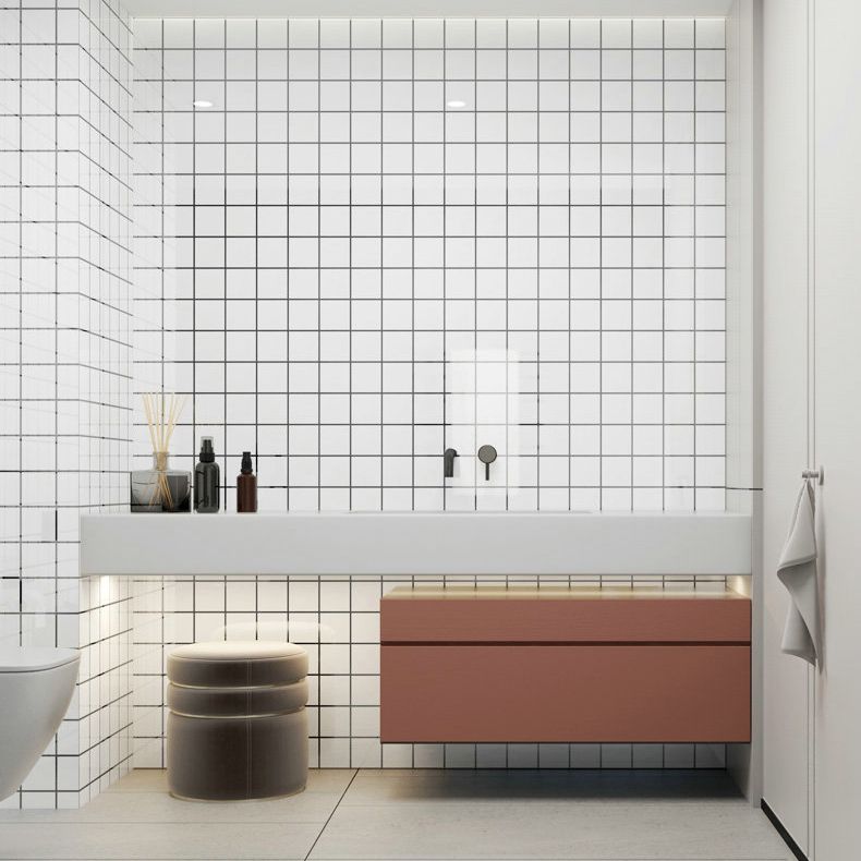 Floor Wall Tile Marble Pattern Wallpaper Rectangular Bathroom Kitchen Wallpaper Clearhalo 'Flooring 'Home Improvement' 'home_improvement' 'home_improvement_peel_stick_blacksplash' 'Peel & Stick Backsplash Tile' 'peel_stick_blacksplash' 'Walls & Ceilings' Walls and Ceiling' 1200x1200_cda0ef0b-68ea-4f63-9d70-34e9fdd9c9dc