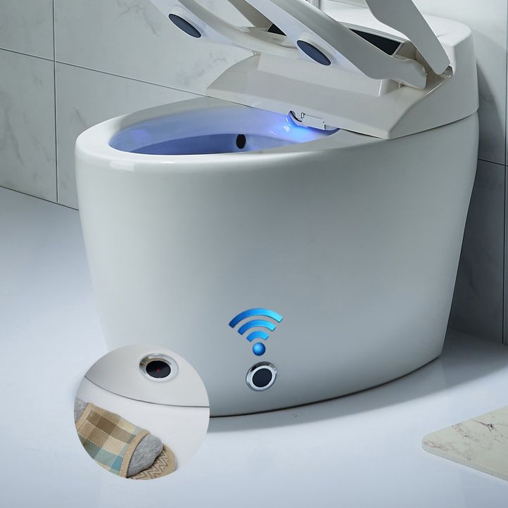 Contemporary Ceramic White Elongated Heated Seat Floor Mount Bidet Clearhalo 'Bathroom Remodel & Bathroom Fixtures' 'Bidets' 'Home Improvement' 'home_improvement' 'home_improvement_bidets' 'Toilets & Bidets' 1200x1200_cda1ca5e-11c7-4208-bc3c-64979b25ad1c