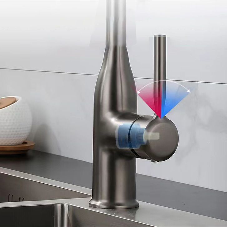 Modern Copper Kitchen Sink Faucet Single Handle High Arc Kitchen Faucet Clearhalo 'Home Improvement' 'home_improvement' 'home_improvement_kitchen_faucets' 'Kitchen Faucets' 'Kitchen Remodel & Kitchen Fixtures' 'Kitchen Sinks & Faucet Components' 'kitchen_faucets' 1200x1200_cdbcb417-ad3d-4ae4-a752-11713f54dad8