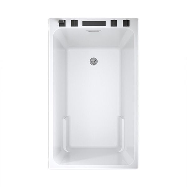 Rectangular Drop-in Acrylic Bathtub White Modern Back to Wall Bathtub Clearhalo 'Bathroom Remodel & Bathroom Fixtures' 'Bathtubs' 'Home Improvement' 'home_improvement' 'home_improvement_bathtubs' 'Showers & Bathtubs' 1200x1200_cdcd6727-4f0f-494a-9394-ee850ad9a4cc