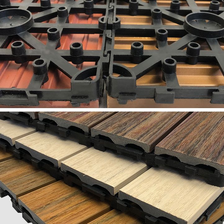 Outdoor Patio Decktile 11.8" x 11.8" Composite Decking Tiles Clearhalo 'Home Improvement' 'home_improvement' 'home_improvement_outdoor_deck_tiles_planks' 'Outdoor Deck Tiles & Planks' 'Outdoor Flooring & Tile' 'Outdoor Remodel' 'outdoor_deck_tiles_planks' 1200x1200_cdd55c0c-5970-4fc5-9447-c164b22f152e