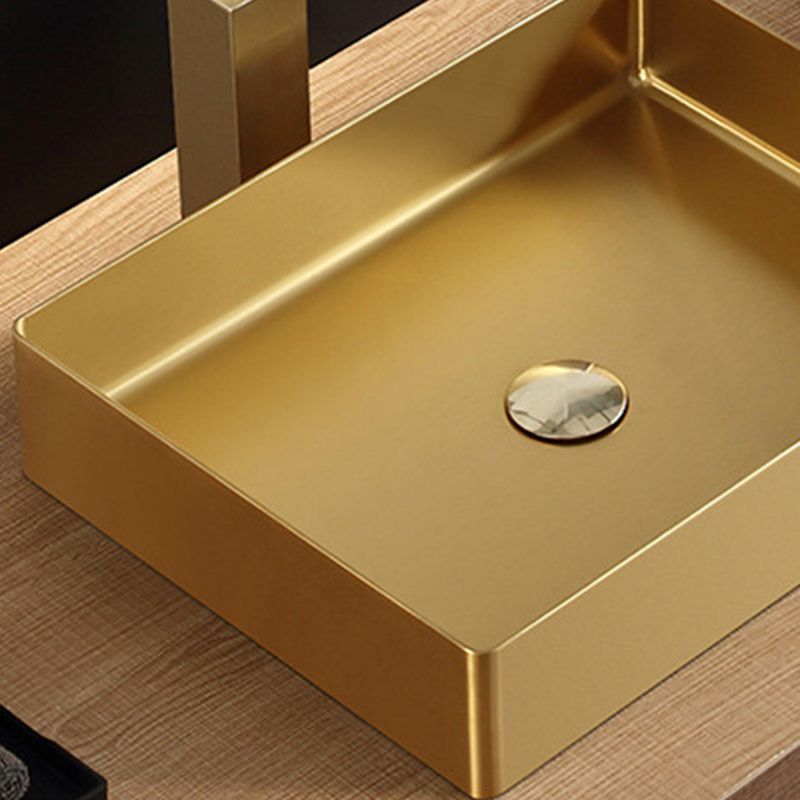 Modern Stainless Steel Sink Rectangular Basin Sink for Bathroom(Faucet Not Included ) Clearhalo 'Bathroom Remodel & Bathroom Fixtures' 'Bathroom Sinks & Faucet Components' 'Bathroom Sinks' 'bathroom_sink' 'Home Improvement' 'home_improvement' 'home_improvement_bathroom_sink' 1200x1200_cde08e5c-08d5-4d7b-9ff0-64f69204637f
