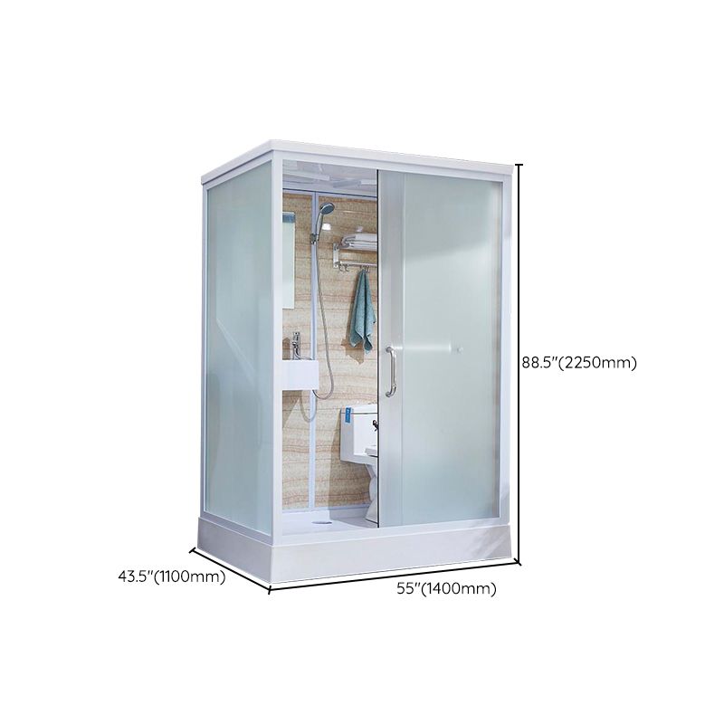 Contemporary Rectangle Shower Stall Clear Framed Shower Stall with Ceiling Clearhalo 'Bathroom Remodel & Bathroom Fixtures' 'Home Improvement' 'home_improvement' 'home_improvement_shower_stalls_enclosures' 'Shower Stalls & Enclosures' 'shower_stalls_enclosures' 'Showers & Bathtubs' 1200x1200_cde74c29-9c07-40c8-80cf-ec99942da3bf