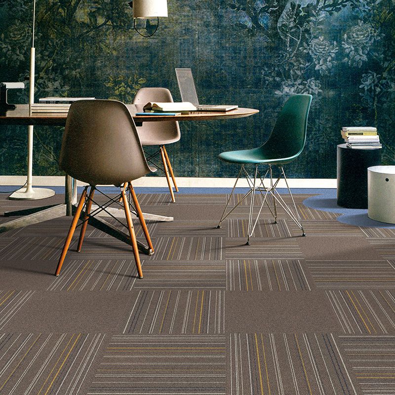 Stripe Printed Carpet Tiles Office Room Loose Lay Level Loop Square Carpet Floor Tile Clearhalo 'Carpet Tiles & Carpet Squares' 'carpet_tiles_carpet_squares' 'Flooring 'Home Improvement' 'home_improvement' 'home_improvement_carpet_tiles_carpet_squares' Walls and Ceiling' 1200x1200_cdf4a4e1-3219-4f06-98d4-ffa317cb4483