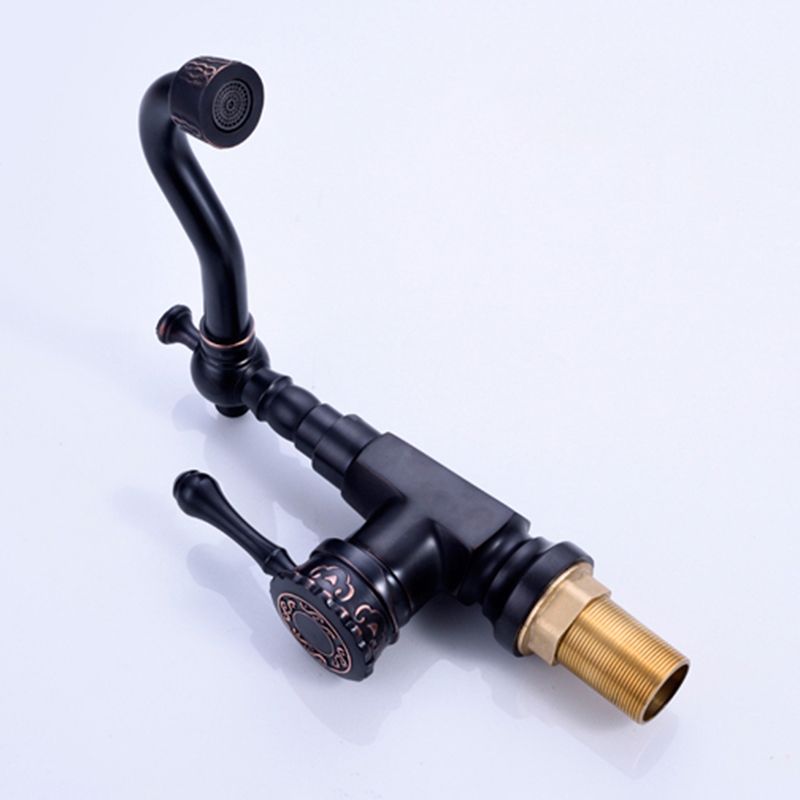 Glam Style Vessel Sink Faucet Swivel Spout Lever Handle Vessel Faucet Clearhalo 'Bathroom Remodel & Bathroom Fixtures' 'Bathroom Sink Faucets' 'Bathroom Sinks & Faucet Components' 'bathroom_sink_faucets' 'Home Improvement' 'home_improvement' 'home_improvement_bathroom_sink_faucets' 1200x1200_cdff0ca8-27f9-4fa1-91d2-5dc92bee23b1