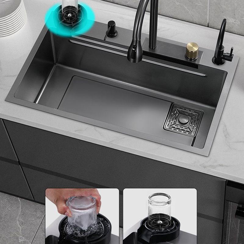 Single Basin Kitchen Sink Contemporary Stainless Steel Kitchen Sink Clearhalo 'Home Improvement' 'home_improvement' 'home_improvement_kitchen_sinks' 'Kitchen Remodel & Kitchen Fixtures' 'Kitchen Sinks & Faucet Components' 'Kitchen Sinks' 'kitchen_sinks' 1200x1200_ce0532d0-9cf5-420e-b797-c6cb83c26d36