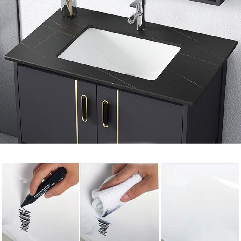 Bathroom Sink Vanity Rectangle Freestanding Mirror Standalone Cabinet Bath Vanity Clearhalo 'Bathroom Remodel & Bathroom Fixtures' 'Bathroom Vanities' 'bathroom_vanities' 'Home Improvement' 'home_improvement' 'home_improvement_bathroom_vanities' 1200x1200_ce30e682-0399-4ecc-a646-a4edc6c53de4