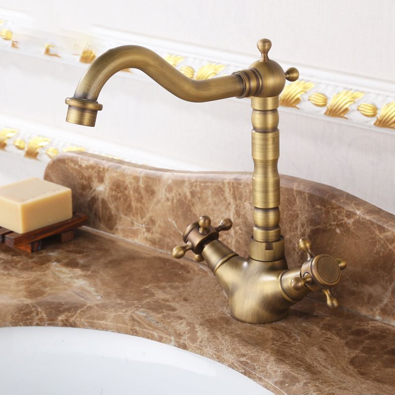 Industrial Wide Spread Bathroom Faucet 1-Handle Lavatory Faucet Clearhalo 'Bathroom Remodel & Bathroom Fixtures' 'Bathroom Sink Faucets' 'Bathroom Sinks & Faucet Components' 'bathroom_sink_faucets' 'Home Improvement' 'home_improvement' 'home_improvement_bathroom_sink_faucets' 1200x1200_ce3a611b-9990-45fc-8301-7cf456ed3ad4