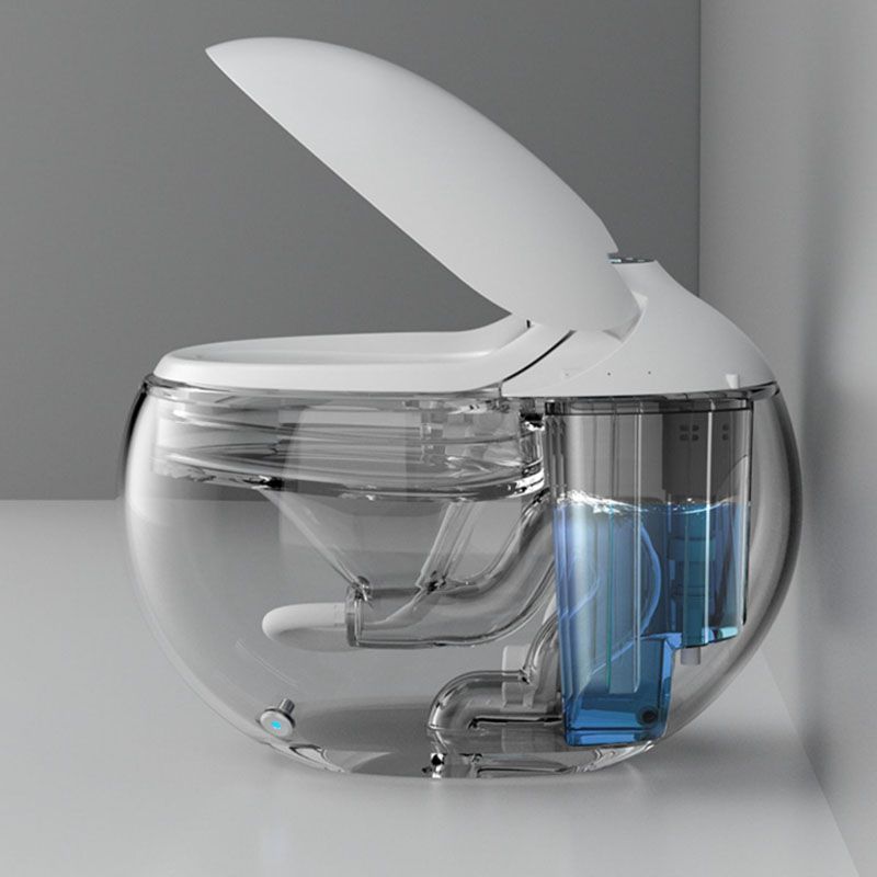 Contemporary White Round Ceramic Heated Seat Floor Mount Bidet Clearhalo 'Bathroom Remodel & Bathroom Fixtures' 'Bidets' 'Home Improvement' 'home_improvement' 'home_improvement_bidets' 'Toilets & Bidets' 1200x1200_ce47a720-cdb8-4978-a268-e4d8f0dbffc3